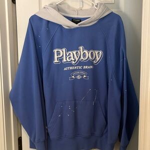 PLAYBOY Authentic Brand Two-Tone Pullover Hoodie